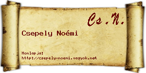 Csepely Noémi névjegykártya
